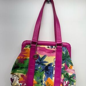 The Sak Pink Label trees tropical shoulder bag
